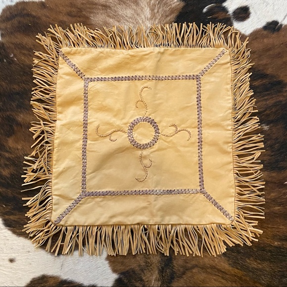 NWT Genuine Leather Pillow Cover